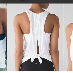 Lululemon all tied up tank in white